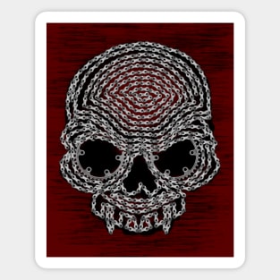 Bike Chain Skull Magnet